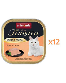 ANIMONDA Vom Feinsten Mild Menue Indyk i łosoś 12x100g pasztet dla kotów
