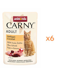 ANIMONDA Carny Adult Pouch Koktajl drobiowy 6x85g mokra karma dla kotów