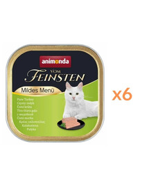 ANIMONDA Vom Feinsten Mild Menue Indyk 6x100g pasztet dla kotów