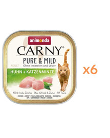 ANIMONDA Carny Pure & Mild Kurczak i kocimiętka 6x100g mokra karma dla kotów