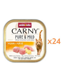 ANIMONDA Carny Pure & Mild Kurczak i ser 24x100g mokra karma dla kotów