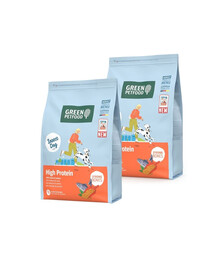 GREEN PETFOOD InsectDog with Salmon High Protein 2x3kg z białkiem owadów i łososiem dla aktywnych psów