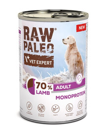RAW PALEO Monoprotein Lamb Adult 400g jagnięcina, mokra karma dla psów
