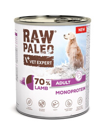 RAW PALEO Monoprotein Lamb Adult 800g jagnięcina, mokra karma dla psów