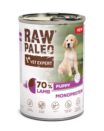 RAW PALEO Monoprotein Lamb Puppy 400g jagnięcina, mokra karma dla szczeniąt