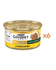 GOURMET Gold Adult Succulent Delights z kurczakiem 6x85g
