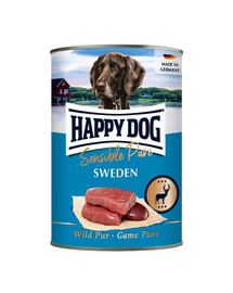 HAPPY DOG Sensible Pure Sweden Dziczyzna 400 g karma mokra dla psów