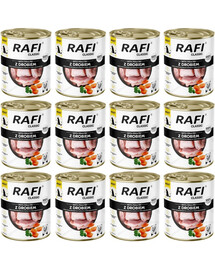 RAFI Classic z drobiem 12x800 g mokra karma dla psa