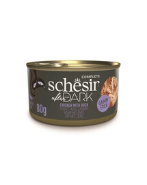 SCHESIR After Dark Kurczak w bulionie z kaczki 80 g karma mokra dla kotów