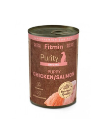 FITMIN Purity Puppy Chicken with Salmon 400 g kurczak z łososiem, karma mokra dla szczeniąt