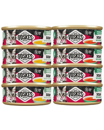 VOSKES Soup Mix mięsnych smaków 8x50 g zupa z wołowiną i kurczakiem dla kotów