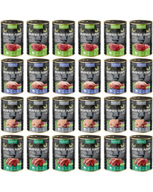 SUPER RAFI Cat Mix 4 Smaków 24x400g mokra karma dla kota