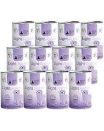 PAKA ZWIERZAKA PEPE Vet Light Rabbit 12x400 g mokra karma dla psów wspierająca redukcję nadwagi