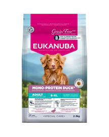 EUKANUBA Special Care Adult Mono-Protein Duck 2,3 kg sucha karma dla dorosłych psów, bogata w świeżo mrożoną kaczkę
