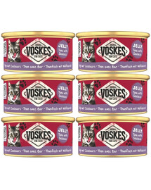VOSKES Jelly Tuna with Seabass 6x85 g 100% tuńczyk z okoniem morskim w galaretce, karma uzupełniająca dla kota