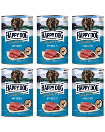 HAPPY DOG Sensible Pure Sweden Dziczyzna 6x400 g karma mokra dla psów