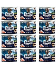 HAPPY DOG Sensible Norway Ryba 12x200 g karma mokra dla psów