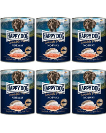 HAPPY DOG Sensible Norway Ryba 6x800 g karma mokra dla psów
