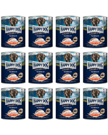 HAPPY DOG Sensible Norway Ryba 12x800 g karma mokra dla psów