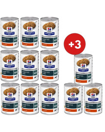 HILL'S Prescription Diet Canine w/d Diabetes Care z kurczakiem 9x370 g + 3 puszki GRATIS!