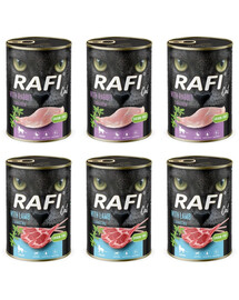 RAFI Cat Adult Mix 2 smaków jagnięcina i królik 6x400 g mokra karma dla kotów sterylizowanych