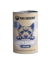 PAKA ZWIERZAKA Wieprzowina z borówką 400 g mokra karma dla psów