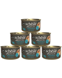 SCHESIR After Dark Kurczak w bulionie z jajkami przepiórczymi 6x80 g karma mokra dla kotów