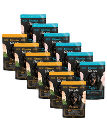 FITMIN For Life Dog Adult Mix smaków 12x85 g kurczak z ziołami i indyk z rokitnikiem w sosie