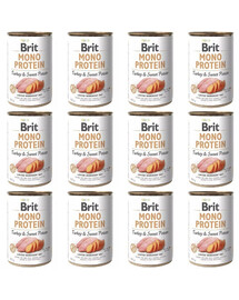 BRIT Mono Protein Turkey & Sweet Potato 12x400 g monoproteinowa karma indyk i batat