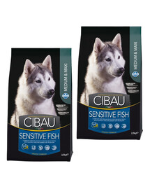 CIBAU Sensitive Adult Medium/Maxi 2 x 12kg+2kg