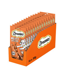 DREAMIES Meaty Sticks pałeczki z pysznym kurczakiem dla dorosłych kotów 14x30 g