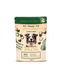 FITMIN NP Play and Train Lamb and Beef 400g treningowy przysmak z jagnięciną i wołowiną
