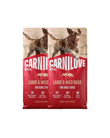CARNILOVE Active Dog Lamb and Wild Boar Adult 2x12 kg jagnięcina i dzik, dla dorosłych psów