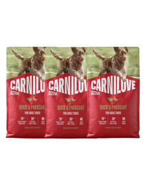 CARNILOVE Active Dog Duck and Pheasant Adult 3x4 kg kaczka i bażant, dla dorosłych psów