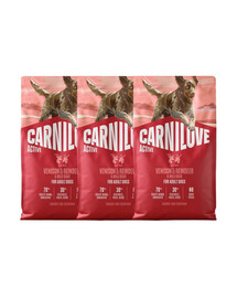 CARNILOVE Active Dog Venision and Reindeer Adult 3x4 kg dziczyzna, renifer i dzik, dla dorosłych psów