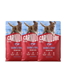 CARNILOVE Active Dog Salmon and Turkey Adult 3x4 kg łosoś i indyk, dla dorosłych psów