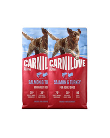 CARNILOVE Active Dog Salmon and Turkey Adult 2x12 kg łosoś i indyk, dla dorosłych psów