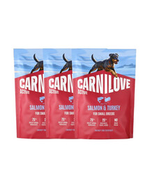 CARNILOVE Active Dog Salmon & Turkey Adult Small Breeds 3x1,5 kg łosoś i indyk, dla dorosłych psów małych ras