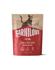 CARNILOVE Active Cat Lamb and Wild Boar Sterilised 400 g jagnięcina i dzik, dla kotów sterylizowanych