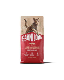 CARNILOVE Active Cat Lamb and Wild Boar Sterilised 6 kg jagnięcina i dzik, dla kotów sterylizowanych