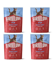 CARNILOVE Active Cat Salmon and Turkey Adult 4x400 g łosoś i indyk, dla wszystkich kotów dorosłych