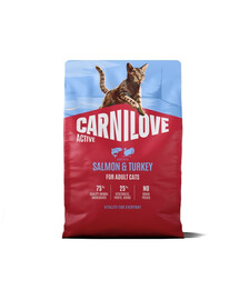 CARNILOVE Active Cat Salmon and Turkey Adult 2 kg łosoś i indyk, dla wszystkich kotów dorosłych