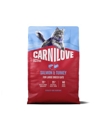 CARNILOVE Active Cat Salmon and Turkey Adult Large 2 kg łosoś i indyk, dla kotów dużych ras