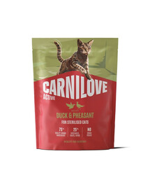 CARNILOVE Active Cat Duck and Pheasant Sterilised 400 g kaczka i bażant, dla kotów sterylizowanych