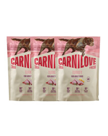 CARNILOVE True Fresh Dog Turkey Adult 3x1,5kg sucha karma ze świeżym indykiem dla dorosłych psów