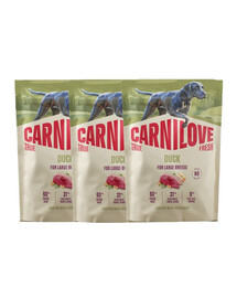 CARNILOVE True Fresh Dog Duck Adult Large Breeds 3x1,5 kg sucha karma ze świeżą kaczką dla dorosłych psów dużych ras