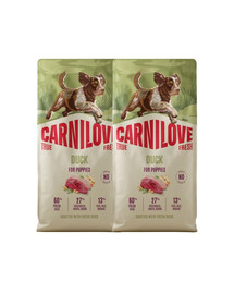 CARNILOVE True Fresh Dog Duck Puppies 2x12 kg sucha karma ze świeżą kaczką dla szczeniąt