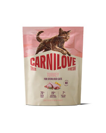 CARNILOVE True Fresh Cat Turkey Sterilised 400 g indyk, dla kotów po sterylizacji