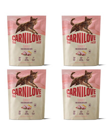 CARNILOVE True Fresh Cat Turkey Sterilised 4x400 g indyk, dla kotów po sterylizacji