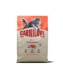 CARNILOVE True Fresh Cat Beef Adult Large 2 kg wołowina, dla kotów dużych ras